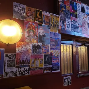 various posters on the wall