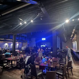 Inside the top floor of the venue