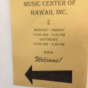 Hours as of October 2019