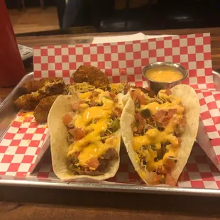 Brisket Taco, Avocado Fries