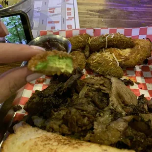 Brisket, Avocado Fries.