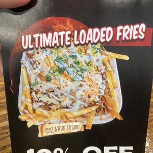 Ultimate Loaded Fries 10% off Promo Code