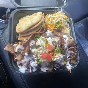 Chicken and gyro plate