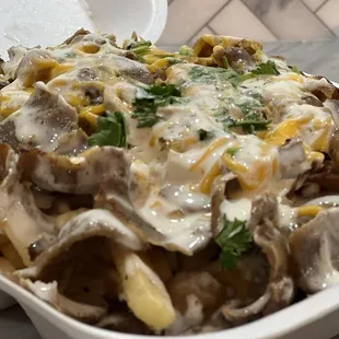 Loaded Fries with Gyro Meat