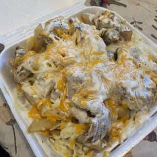 Loaded chicken fries