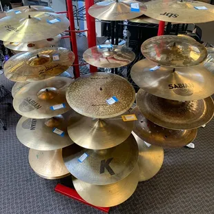 Always a great selection of used cymbals!