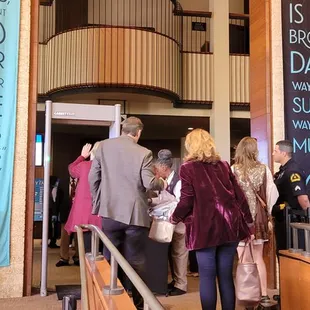 Audience being screened. Very rushed.