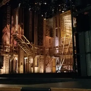 The stage was so close (we had front row seats) for the Hamilton show!