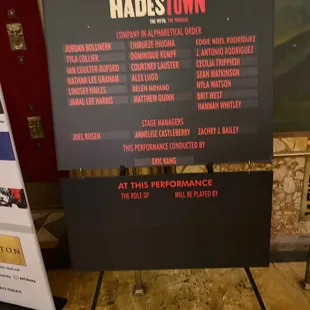 a sign for hadestown