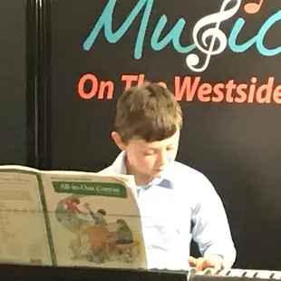 Young piano students