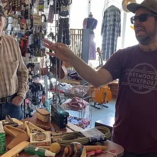 Owner teaching us about the theramin