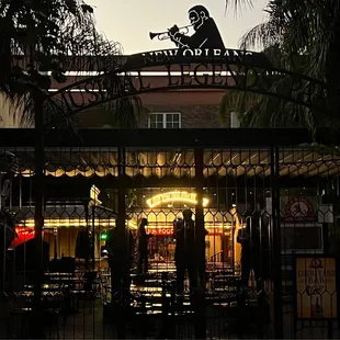 Entrance at dusk