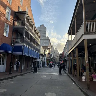 View from the front on Bourbon Street