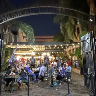 outside