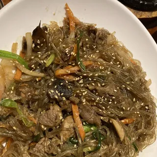 3. Stir-Fried Noodles (Japchae)