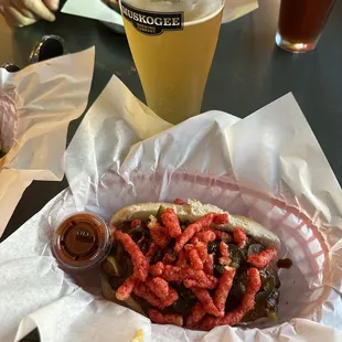 Fire dog and a radler beer