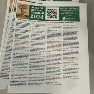 They have so much going on this summer! This is a program calendar of events.