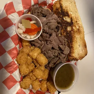 Italian beef sandwich