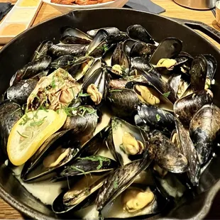White Wine Mussels Dinner