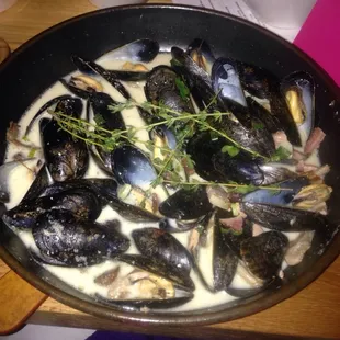 Bacon and Mushroom Mussels