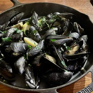White Wine Mussels Dinner