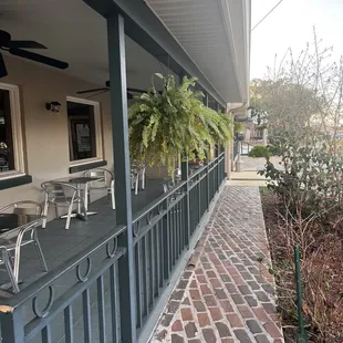 Outside patio seating