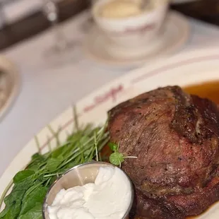 Prime rib end cut medium well