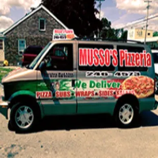 a pizza delivery van