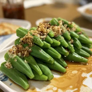 Garlic okra