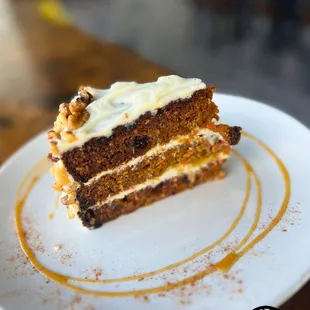 Slice of carrot cake