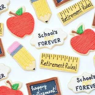 Teacher retirement cookies