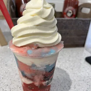 a red, white, and blue dessert