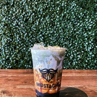 Brown Sugar Boba Matcha Latte.