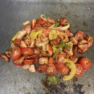 a pile of chopped vegetables