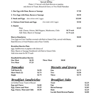 Menu: Breakfast