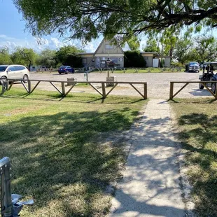 View of office from pool...