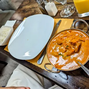 a plate of food on a table