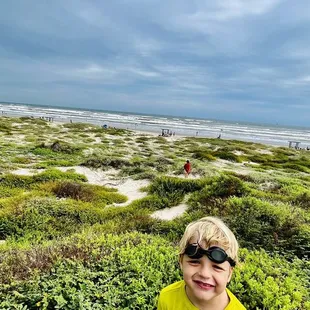 On top of the highest point of dunes