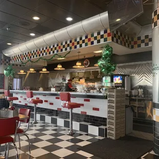 Inside diner