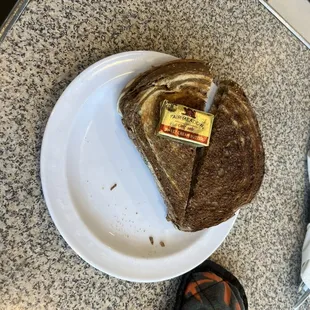 Rye bread with butter