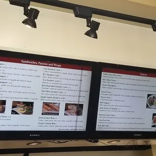 Menu: Sandwiches &amp; Entrees