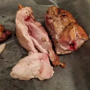 Undercooked chicken