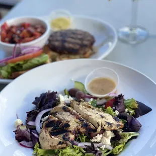 grilled chicken and salad