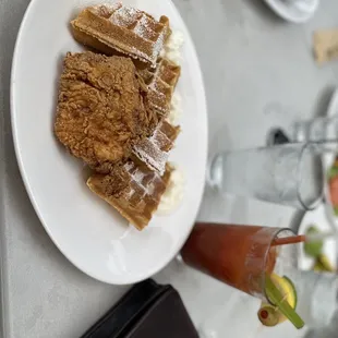 chicken and waffles