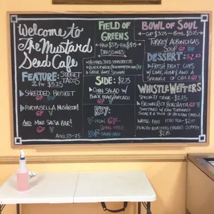 Menu board