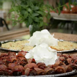 Bacon wrapped dates, roguefort grapes rolled in toasted almonds