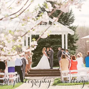 Spring ceremony at the gazebo