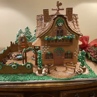 One of the stunning gingerbread houses on display.