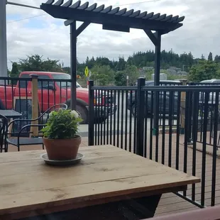 Great outdoor seating available