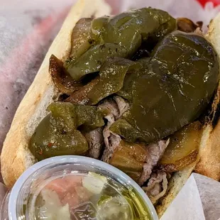Italian beef with giardinera.